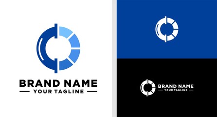 PIPE LOGO GRAPIC CHART SIMPLE EDITABLE