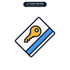 room key icon symbol template for graphic and web design collection logo vector illustration