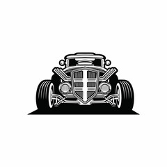 Hot Rod Classic car garage for logo