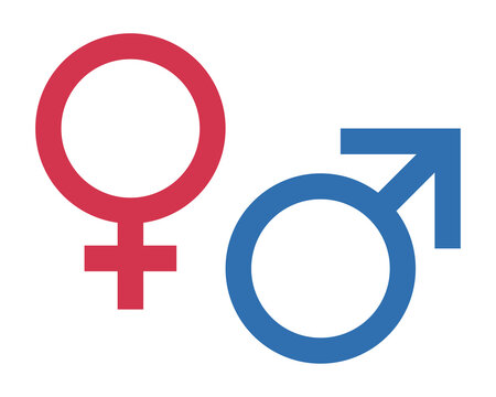 Venus and Mars icons. Vector Male and Female Signs.