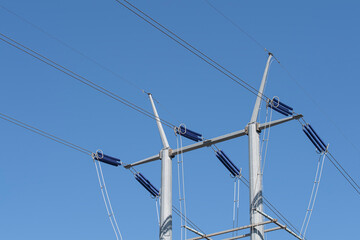 Hight voltage power lines and tower