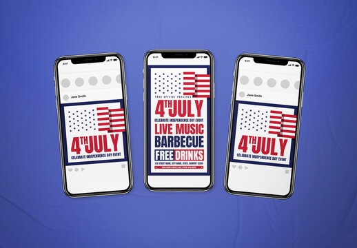 Fourth of July Social Media Layout