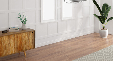 3d render modern living room interior .corner view