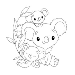Koala line drawing