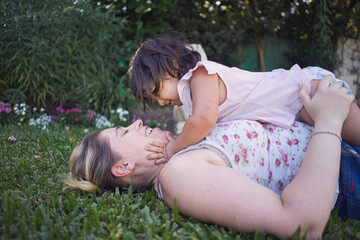 Face to face looking at each other with a lot of love