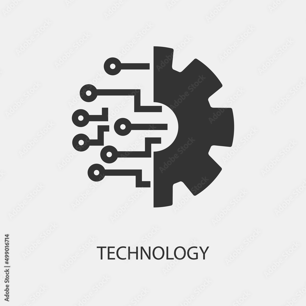 Wall mural technology vector icon illustration sign