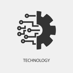 Technology vector icon illustration sign