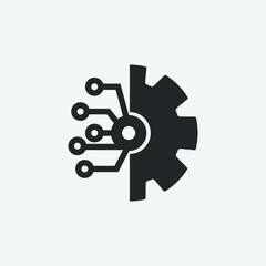 Technology vector icon illustration sign