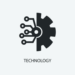 Technology vector icon illustration sign