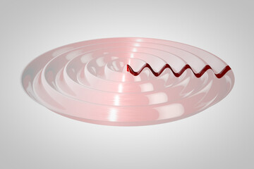 Photon, waves physics, 3D illustration, rendering