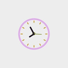 Clock  vector icon illustration sign