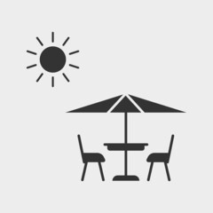  Terrace_cafe vector icon illustration sign