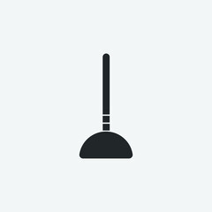 Toile-cleaner-brush  vector icon illustration sign