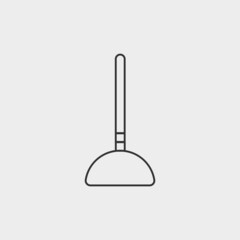 Toile-cleaner-brush  vector icon illustration sign