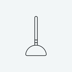 Toile-cleaner-brush  vector icon illustration sign