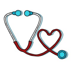 stethoscope with heart