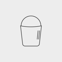 Bucket vector icon illustration sign