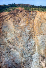 Rocky underground surface of diamond mine near the town of Cullinan, 40 km from Pretoria.