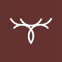 simple logo for deer head