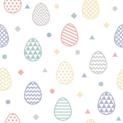 Easter wrapping paper. Background with eggs. Vector