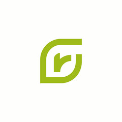 letter GR leaf logo