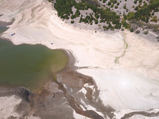 Aerial view of Domlyan Reservoir, Bulgaria