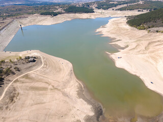 Aerial view of Domlyan Reservoir, Bulgaria