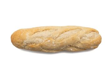Original French baguette, isolated on white background.
