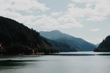 lake and mountains