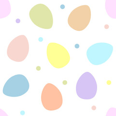 Pastel Easter Eggs Seamless Pattern