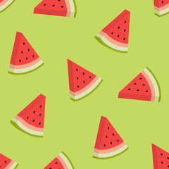 seamless watermelon pattern and background vector illustration