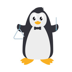 musical cute penguin