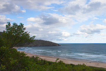 Fototapeta premium Seascape view from Lagoinha beach in Florianopolis