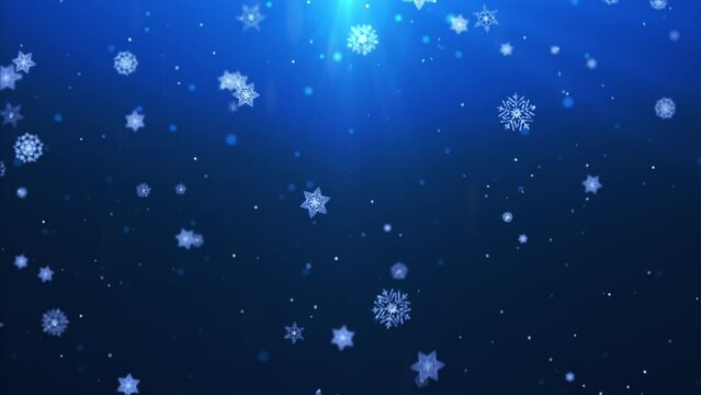 Christmas Snow Flake Background Loop
