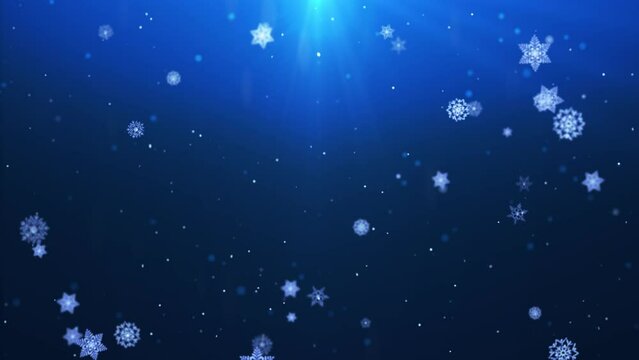 Christmas Snow Flake Background Loop