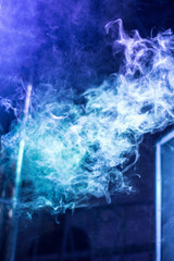 smoke on a black background