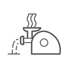 Vector linear icon with meat grinder