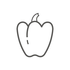 Vector linear icon with pepper