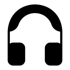 headphones glyph icon