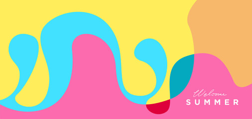 Vector Colorful liquid and fluid background for summer collection
