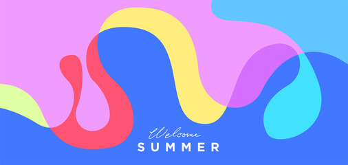 Vector Colorful liquid and fluid background for summer collection