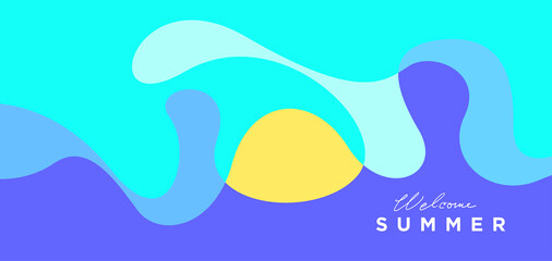 Vector Colorful liquid and fluid background for summer collection