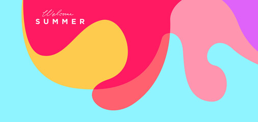 Vector Colorful liquid and fluid background for summer collection
