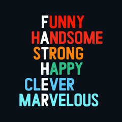 Fathers day quotes typography design for t-shirt mug stickers and other print items