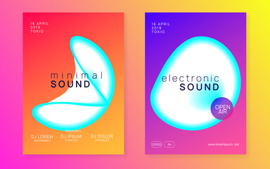 Club Party. Disco And Concert Template. Geometric Pattern For Set Concept. Cool Electro Banner. Indie Art For Magazine. Turquoise And White Club Party