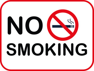 Sign with No Smoking words. Vector Illustrator. 
