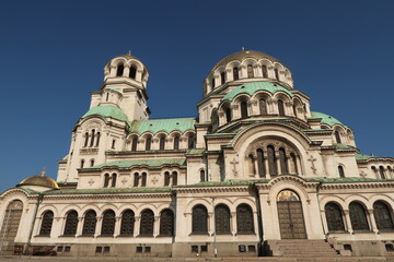 The beautiful St. Alexander Nevsky Cathedral in Sofia