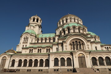 The beautiful St. Alexander Nevsky Cathedral in Sofia
