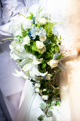 A bouquet of flowers that the bride has