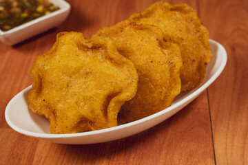 Fried empanadas, typical Colombian food